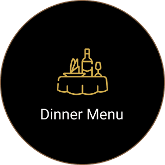 Elegant dinner menu icon with wine bottle