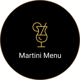 Gold cocktail icon with Martini Menu text