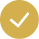 Gold circle with black checkmark