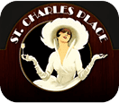 St. Charles Place vintage logo with stylish woman